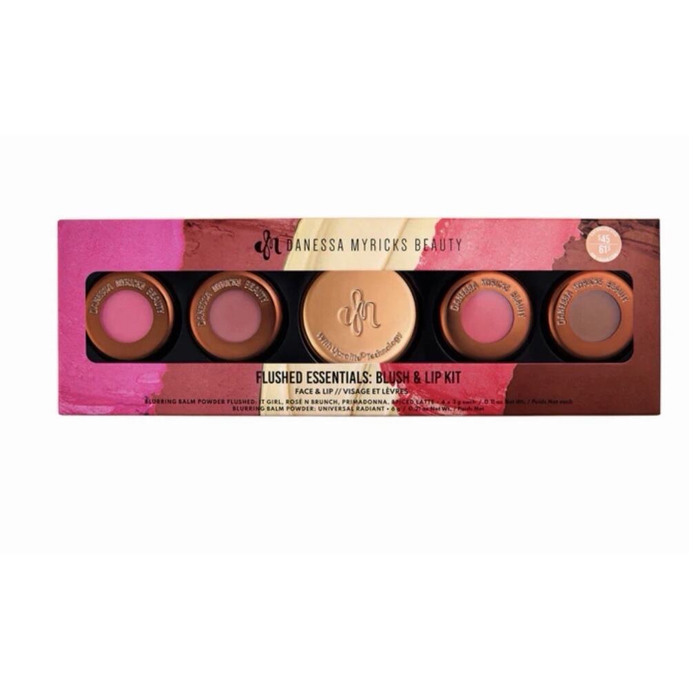 Danessa Myricks LE Mini Blurring Balm Flushed Essentials Face Lip Makeup Set
